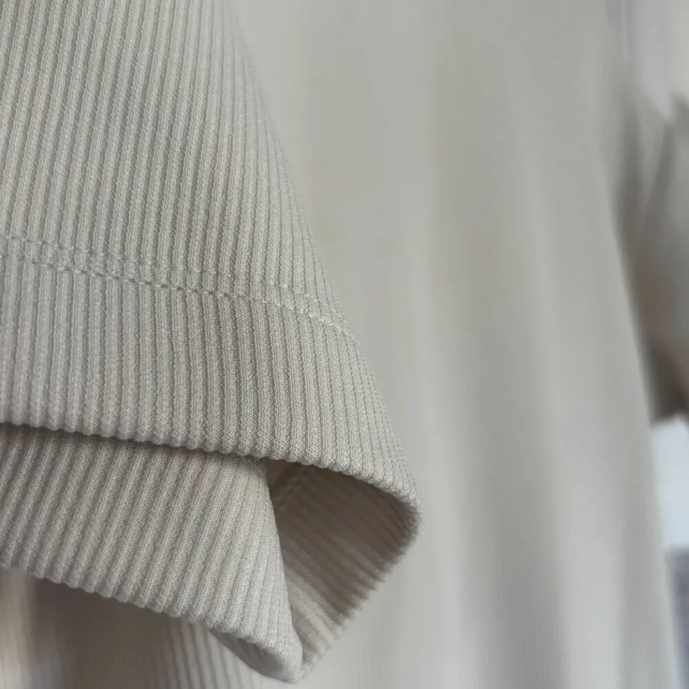 NWT Seasoft Rib Tee Dress- Bone- Size Small - Picture 4 of 8